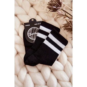 Youth Cotton Sports Socks Black