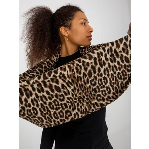 Lady's beige leopard scarf