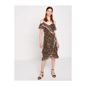 Koton Women's Black Patterned Dress
