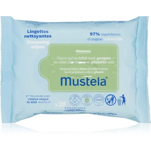 Mustela Bébé Cleansing WIpes vlhčené čistiace obrúsky pre deti 20 ks