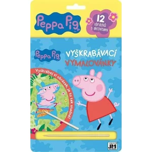 JIRI MODELS Vymalovánky škrabací Peppa Pig set s dřevěným rydlem