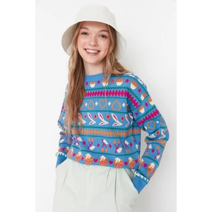 Trendyol Sweater - Blue - Regular fit