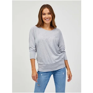 SAM73 Light Grey Women Basic Annealed T-Shirt with Three-Quarter Sleeve SAM 7 - Women