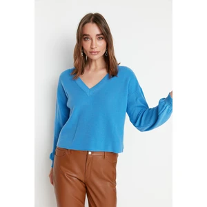 Trendyol Sweater - Blue - Relaxed fit