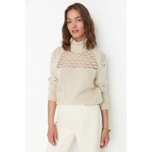 Trendyol Sweater - Beige - Regular fit