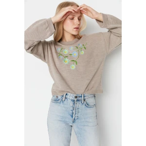 Trendyol Sweater - Beige - Regular fit