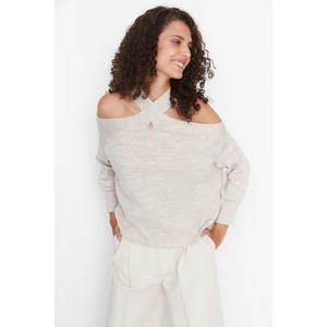 Trendyol Sweater - Beige - Regular fit