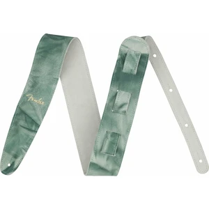 Fender Tie Dye Leather Strap Gitarový pás Green