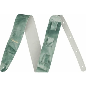 Fender Tie Dye Leather Strap Kytarový pás Green