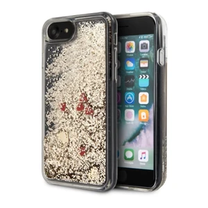 Tok Guess Glitter Floating Hearts for iPhone SE/8/7, arany
