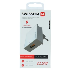Gyorstöltő Swissten Huawei Super Charge 22.5W, fehér
