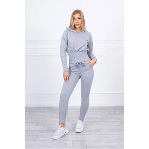 Set with wide cuffs gray
