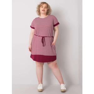 Women's brown and white striped dress