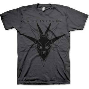 Alice in Chains T-Shirt Black Skull Charcoal Mens Grey M