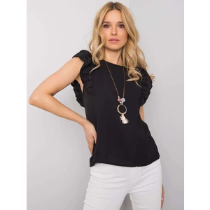 OCH BELLA Black blouse with a neckline on the back