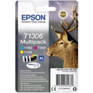 Epson originální ink C13T13064012, T1306, cyan/magenta/yellow, 30, 3ml, Epson Stylus Office BX320FW