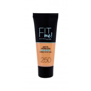 Maybelline Fit Me! Matte+Poreless matující make-up pro normální a mastnou pleť odstín 250 Sun Beige 30 ml