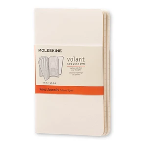 Biely linajkový zápisník Moleskine Volant, 80 strán