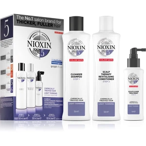 Nioxin System 5 Color Safe Chemically Treated Hair Light Thinning kosmetická sada (pro mírné řídnutí normálních až silných, přírodních i chemicky ošet