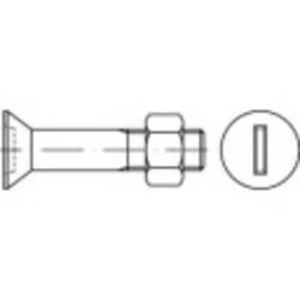 Zápustný šroub TOOLCRAFT 144325, N/A, M20, 55 mm, ocel, 25 ks