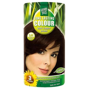 HennaPlus Dlhotrvajúca farba na vlasy 100 ml (Long Lasting Colour) 3.44 Tmavo medeno hnedá