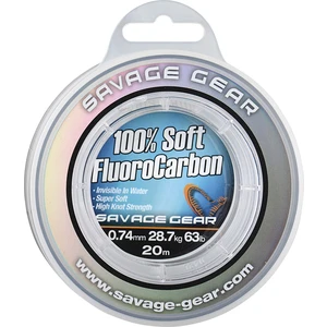 Savage gear florocarbon soft fluoro carbon 20 m - průměr 0,60 mm / nosnost 21.6kg 48lb