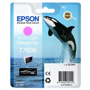 Epson T7606 T76064010 světle purpurová (light magenta) originální cartridge
