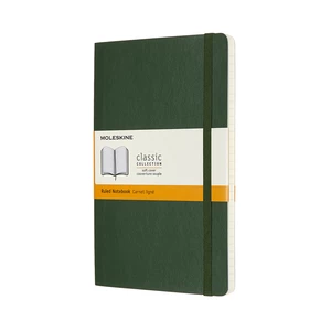 Moleskine - zápisník - linkovaný, zelený L