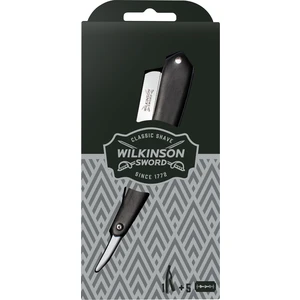 Wilkinson Sword Britva Cut Throat + náhradné žiletky Double Edge Blades 5 ks