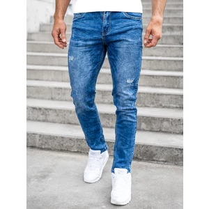 Tmavě modré pánské džíny regular fit Bolf K10007-1