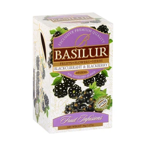 Čaj Basilur Fruit Blackcurrant & Blacberry 20x1,8g