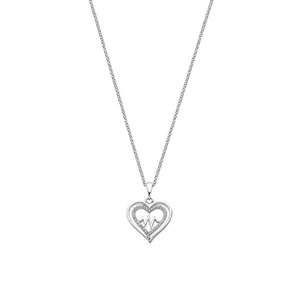 Lotus Silver Romantický strieborný náhrdelník Srdce sa zirkónmi LP3043-1 / 1