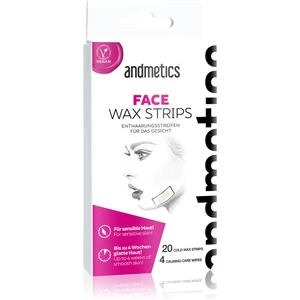 andmetics Wax Strips Face voskové depilačné pásiky na tvár 20 ks