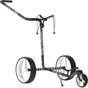 Jucad Carbon Zebra 3-Wheel White/Black Matt Cărucior de golf manual