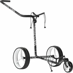 Jucad Carbon Zebra 3-Wheel White/Black Matt Manuální golfové vozíky