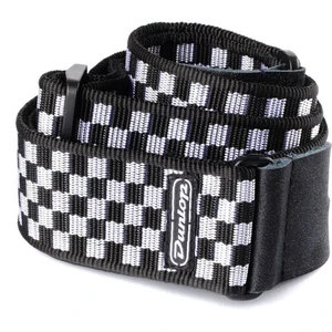 Dunlop D38-31BK B&W Check Correa de guitarra textil