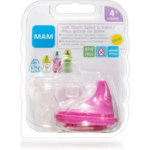 MAM Baby Bottles Soft Touch Spout & Valve sada Pink 4m+ (pre deti)