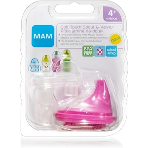MAM Baby Bottles Soft Touch Spout & Valve sada Pink 4m+ (pre deti)
