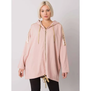 Dusty pink Athens zip up hoodie