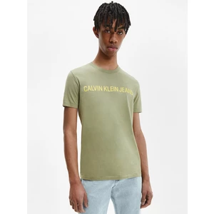 Světle zelené pánské tričko Calvin Klein - Pánské