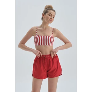 Dagi Red-white Bralette Bikini Top