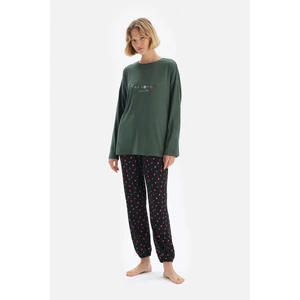 Dagi Gift Wrapped Black Printed Pajama Bottom