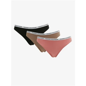 Tommy Hilfiger Set of three women's panties in pink, brown and black Tommy Hilfi - Ladies