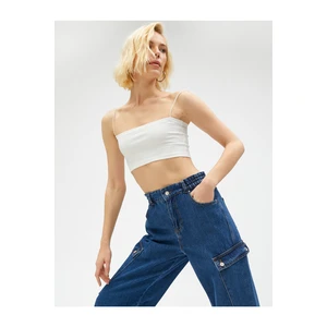 Koton Straight Leg Denim Cargo Pants