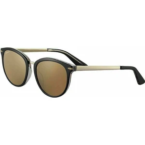 Serengeti Jodie Shiny Black/Transparent Inside Shiny Light Gold Metal/Mineral Polarized Drivers Gold Lifestyle okulary