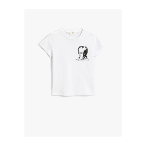 Koton Ataturk Printed Short Sleeved T-Shirt Cotton