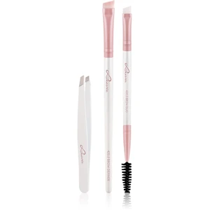 Luvia Cosmetics Prime Vegan Brow Kit Sada na úpravu obočia Candy (Pearl White / Rose) 3 ks