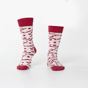 Creamy women's socks with patterns