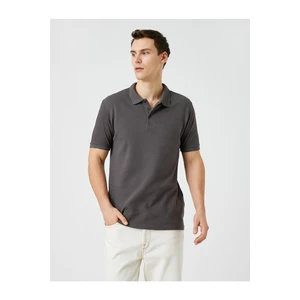 Koton Polo T-Shirt with Short Sleeves, Slim Fit Cotton