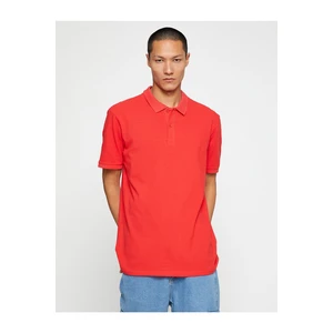 Koton Basic T-Shirt Polo Neck Slim Fit with Buttons.